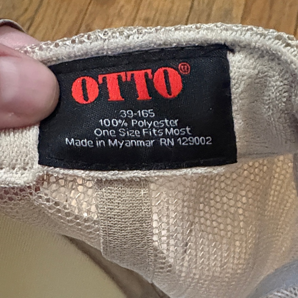 🧢🏔️🐻OTTO Denver Colorado Tan Trucker Hat with Pink Matchbox Patch Like New - Picture 7 of 7